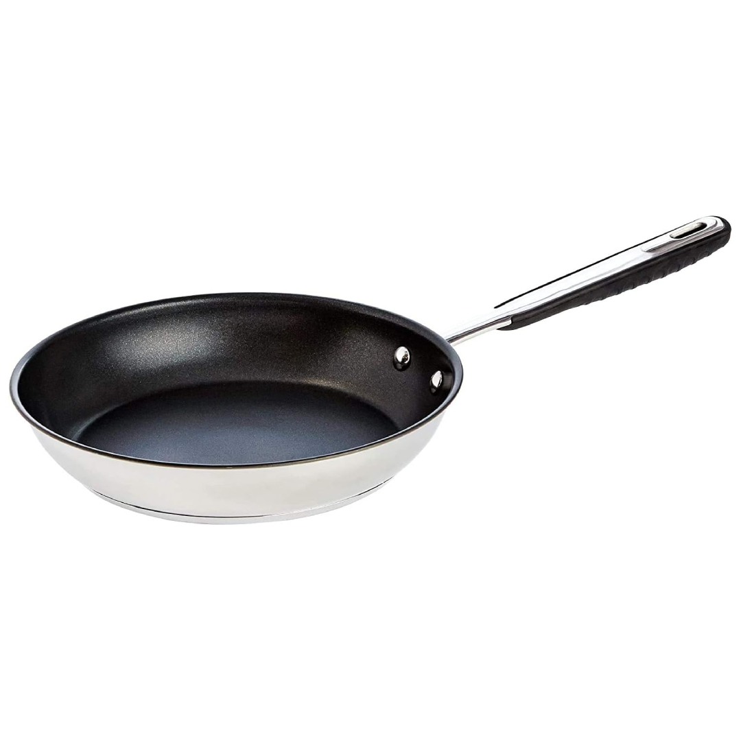 Amazon Basics Stainless Steel Non Stick Induction Frying Pan 28 cm