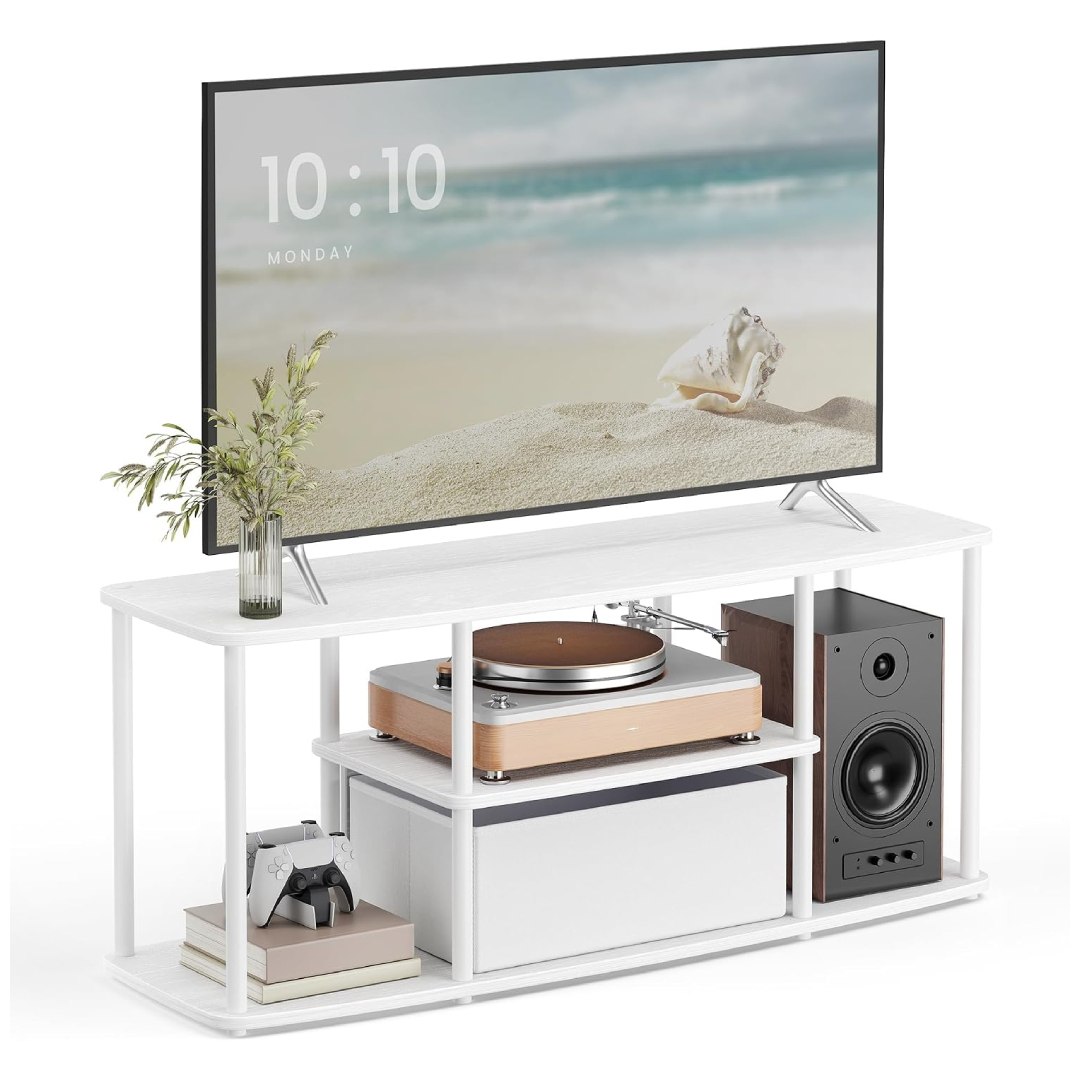 SONGMICS HOME Tool Free TV Cabinet White