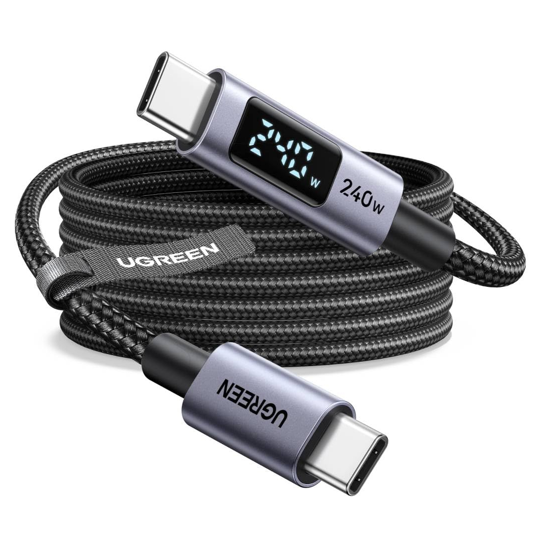 UGREEN 240W USB C to USBC Cable Digital Display 2M