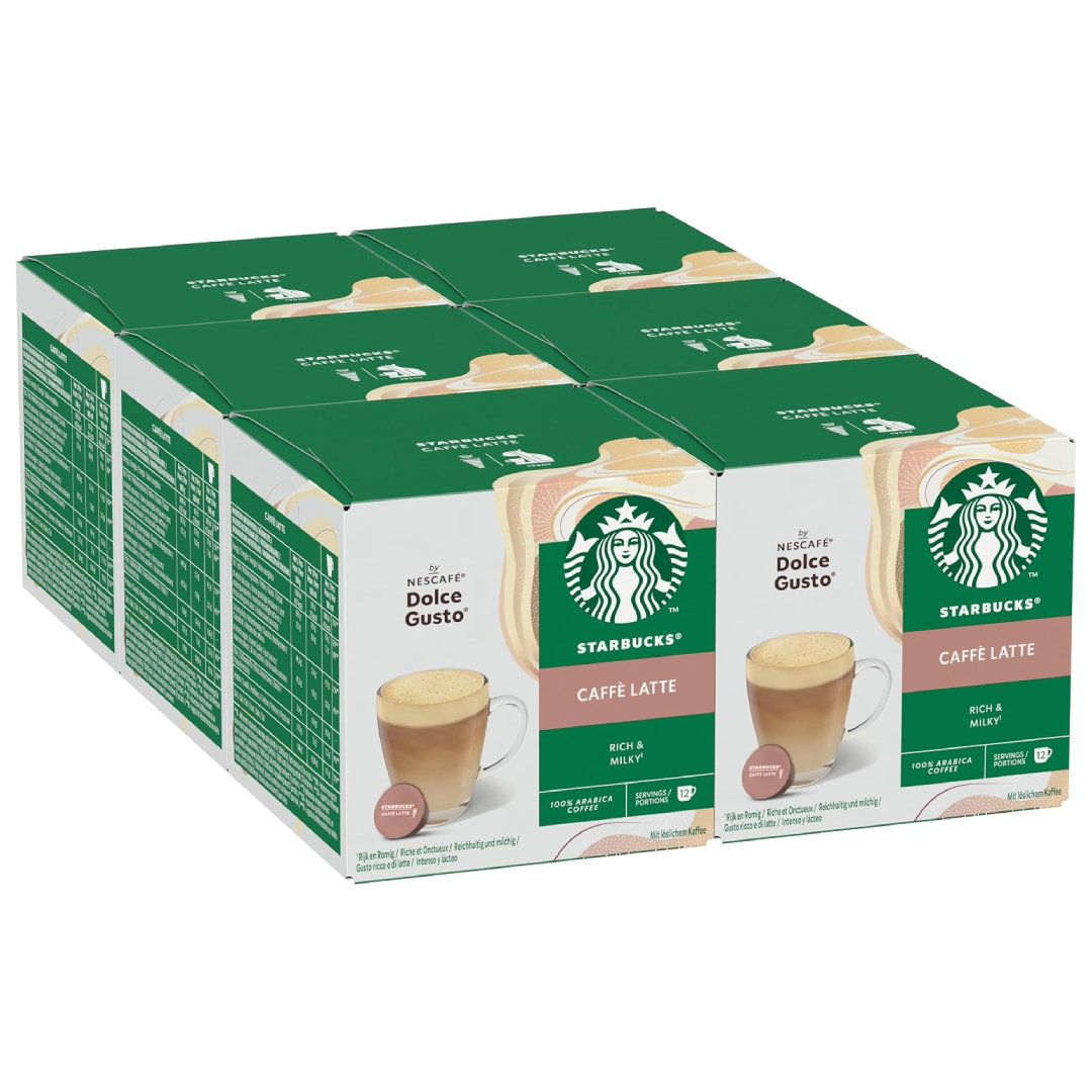 Starbucks Caffe Latte Dolce Gusto 72 Pods