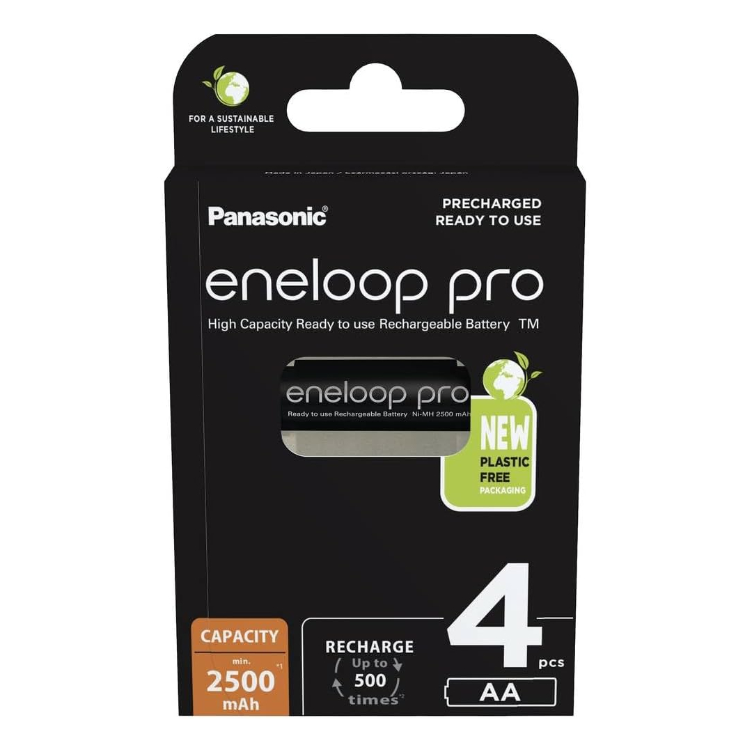 Eneloop Pro AA Rechargeable Batteries 4 Pack