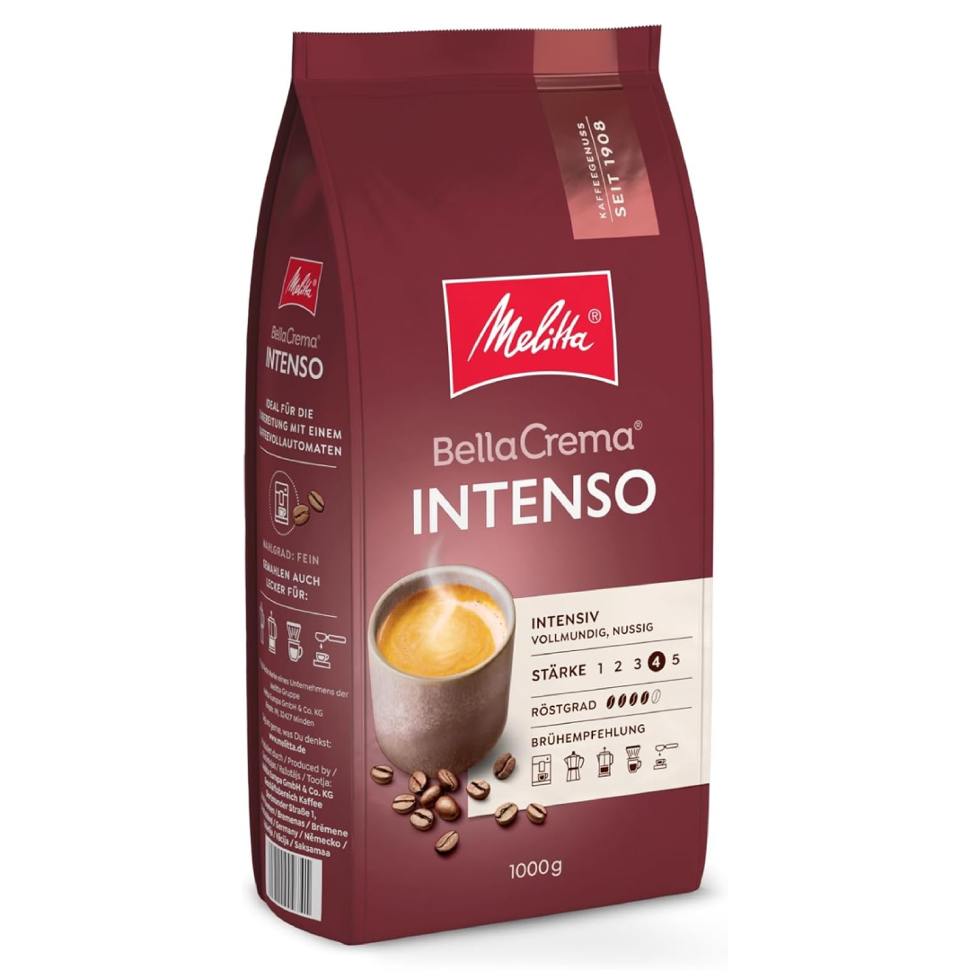 Melitta BellaCrema Intenso Whole Coffee Beans 1 kg