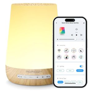 Baby Sound Machine, Momcozy White Noise Machine for Baby Sleeping with Night Light