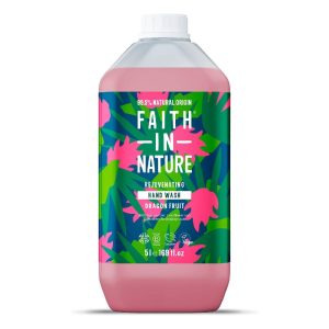 Faith In Nature Natural Dragon Fruit Liquid Hand Wash, Rejuvenating, Vegan & Cruelty Free, No SLS or Parabens, 5L Refill Pack