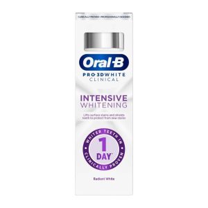 Oral-B Mint, Pro 3D Clinical Intensive Whitening Radiant White Toothpaste, 75 ML
