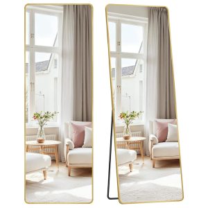 SONGMICS Full Length Mirror 160 x 50 cm Pale Gold